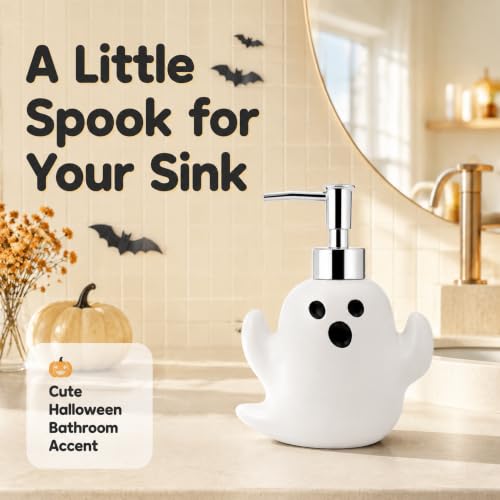 Halloween Ghost Soap Dispenser - White Ghost Bathroom Decor