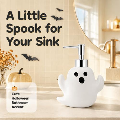 Halloween Ghost Soap Dispenser - White Ghost Bathroom Decor