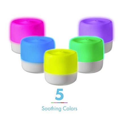 HoMedics, Ultrasonic Aroma Diffuser 130mL Humidifying Diffuser with Color-Changing Light Up to 6 Hours Continuous Runtime, 12 Hours Intermittent Runtime 2-Pack Essential Oil Starter Kit