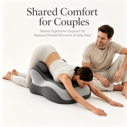 Memory Foam Wedge Pillow for Couples Support & Positioning