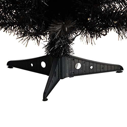 2ft Black Artificial Christmas Tree with 35 LED Lights - Pre-Lit Holiday Decor