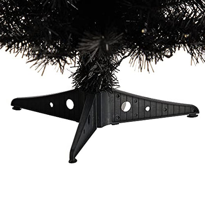 2ft Black Artificial Christmas Tree with 35 LED Lights - Pre-Lit Holiday Decor