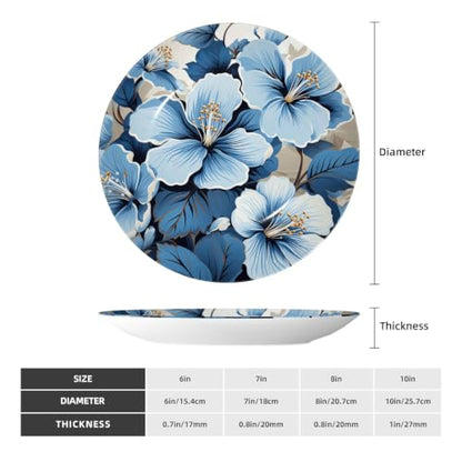 Bone China Decorative Plate with Stand - White, 6 Inch Art Ornament