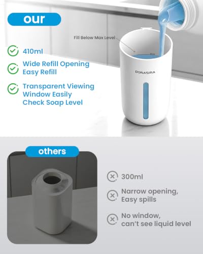 Touchless Automatic Liquid Soap Dispenser White Rechargeable - Liquid Variant