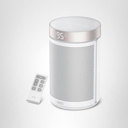 DREO Space Heater, Portable Electric Heaters for Indoor Use with Thermostat and Remote, 2024 Upgraded, Digital Display, 12H Timer, 5 Mode, 1500W PTC Ceramic Fast Safety Heat for Office Bedroom Home