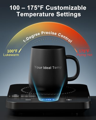 Coffee Mug Warmer with Precise Temperature Control, Auto Shut Off