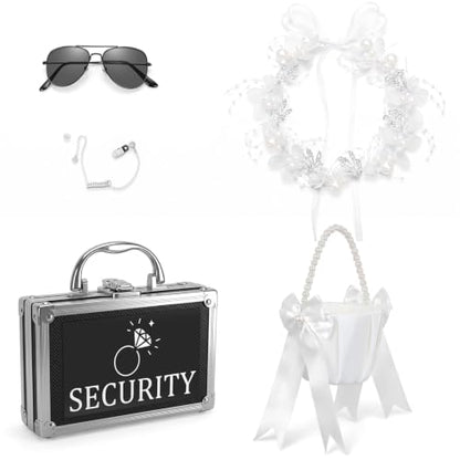 Wedding Ring Bearer Security Set with Flower Basket and Accessories