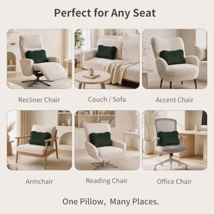 Lumbar Support Pillow for Recliner Chair - Washable Corduroy Cover