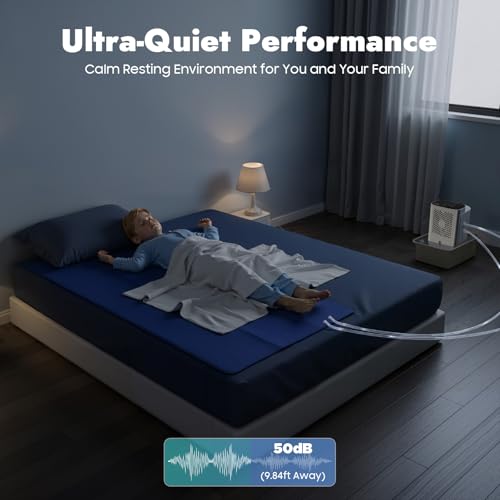 Queen Size Bed Cooling System with Water-Cooled Mattress Pad and Temperature Control