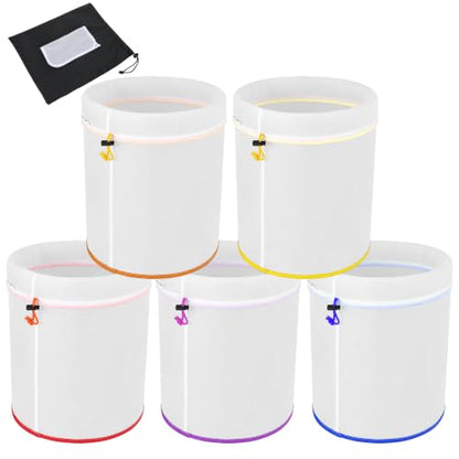 5-Pack Fine Mesh Nylon Strainer Bags for Food & Beverages - Multiple Mesh Sizes