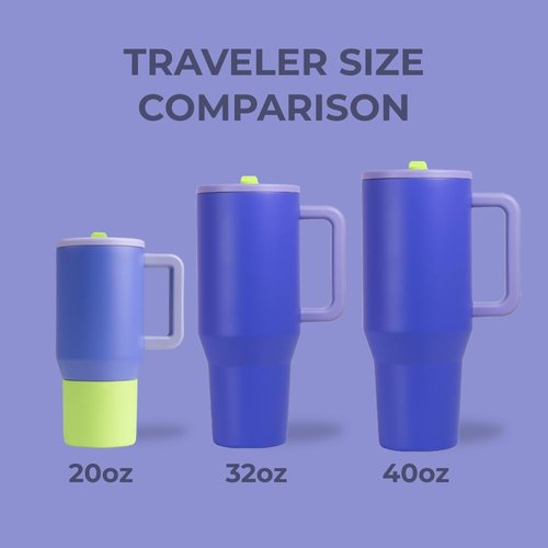 HydroJug Traveler 40 Oz Water Bottle - Leak Resistant, Insulated with Handle & Flip Straw - Lime Rickey
