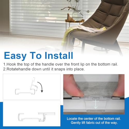 Cordless Shade Handle for Honeycomb Cellular & Pleated Shades - 3/4"