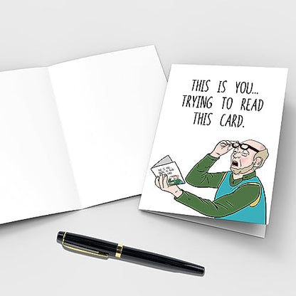 Funny Birthday Card for Dad Grandpa Husband Old Age Gift - Father's Day Card for Him