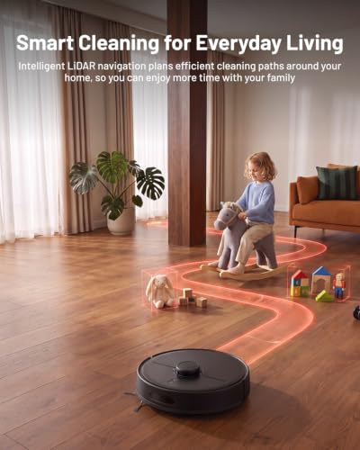 Robot Vacuum and Mop with Self-Empty Station 8000Pa Deep Black
