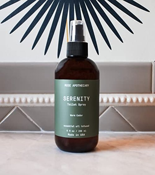 Muse Apothecary Flush Ritual - Aromatic & Refreshing Toilet Spray, Use Before You Go, 2 oz, Infused with Natural Essential Oils - Bergamot + French Lavender + Sandalwood