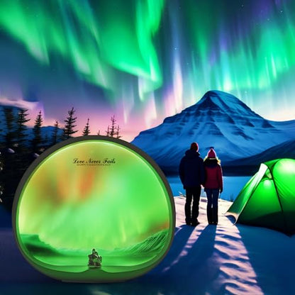 Northern Lights Night Light Valentine Christmas Birthday Gift - White Aurora Glow