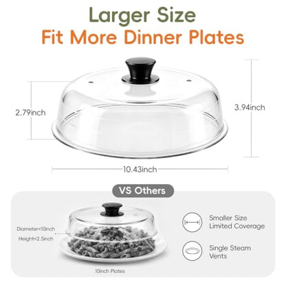 3-in-1 Microwave Splatter Cover Set with Glass Dome, Silicone Mats & Oven Mitts