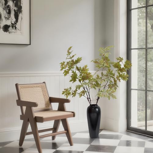 KBREE 38-Inch Maple Branches Artificial Greenery Fall Decor with Realistic Leaves, Moss-Rust Brown Variation