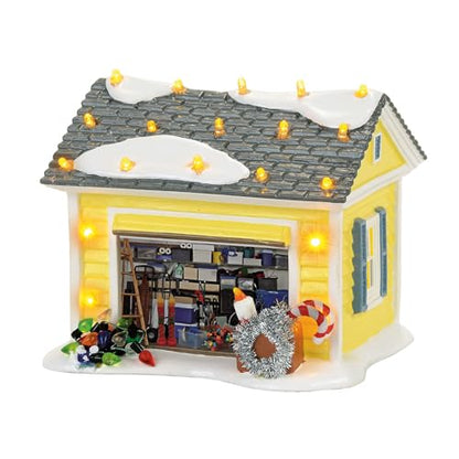 Department 56 Snow Village Lit Building - Griswold Holiday Garage, Multicolor, 4.06 Inch