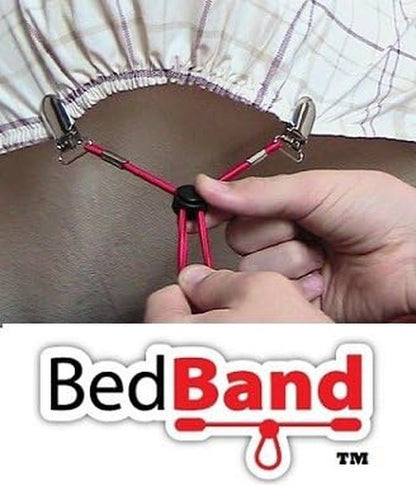 Bed Band | USA-Made Bed Sheet Holder - Patented Gripper & Suspender - Black, 1 Pack (4 Bands)