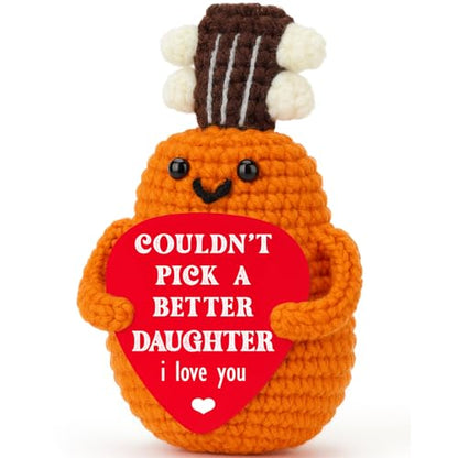 Handmade Crochet Guitar Gift for Daughter from Mom Dad - Birthday Keepsake - Variation of Gifts for Daughter from Dad