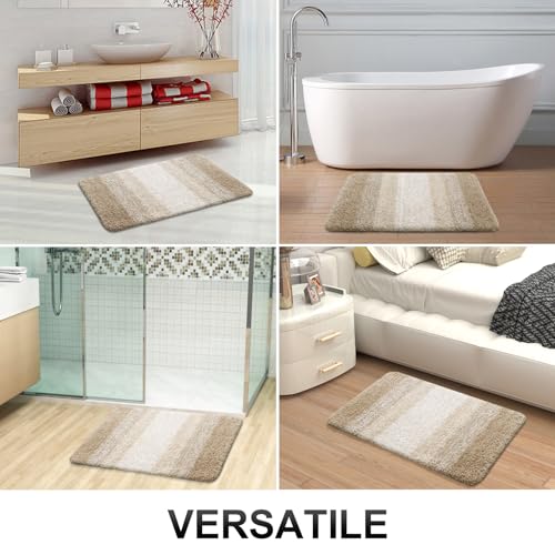 OLANLY Bathroom Rugs Mat 47x32, Extra Soft Absorbent Microfiber Bath Rugs, Rubber Backing, Quick Dry, Machine Washable Bath Mats for Bathroom Floor, Tub and Shower, Home Decor Accessories, Blue