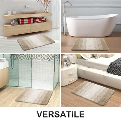 OLANLY Bathroom Rugs Mat 47x32, Extra Soft Absorbent Microfiber Bath Rugs, Rubber Backing, Quick Dry, Machine Washable Bath Mats for Bathroom Floor, Tub and Shower, Home Decor Accessories, Blue