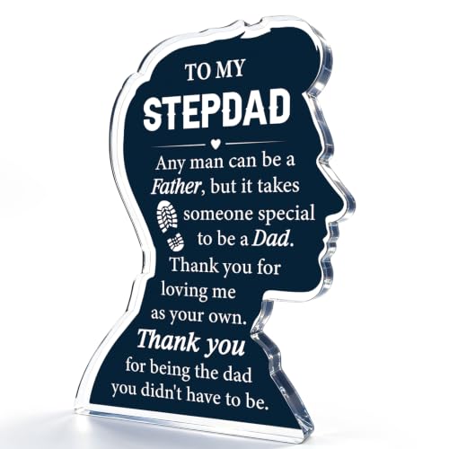 Stepdad Gift Plaque from Daughter Son Christmas Birthday Appreciation