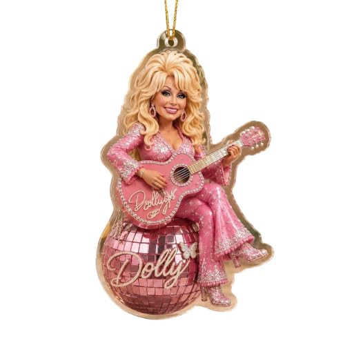 Pink Dolly Christmas Ornament Tree Parton Memorial Decorations - Variation A01