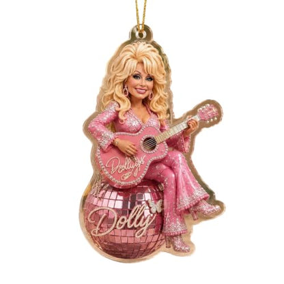 Pink Dolly Christmas Ornament Tree Parton Memorial Decorations - Variation A01