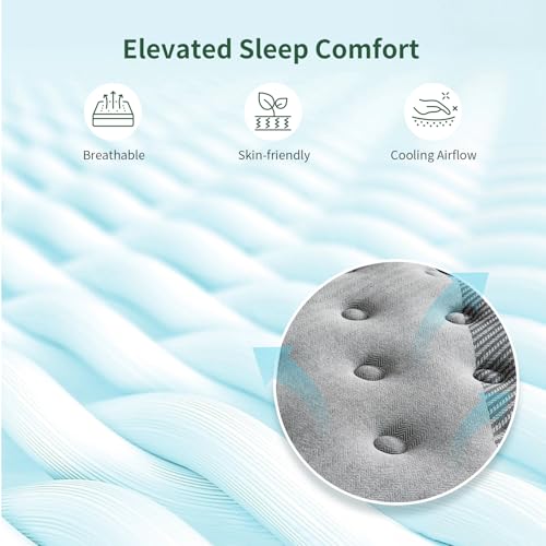 Twin Size Hybrid Mattress 12 Inch in a Box with Memory Foam & Pocket Springs