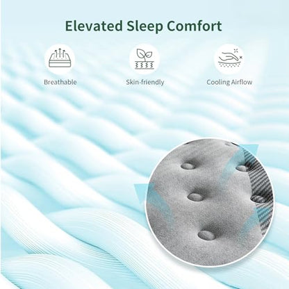Twin Size Hybrid Mattress 12 Inch in a Box with Memory Foam & Pocket Springs