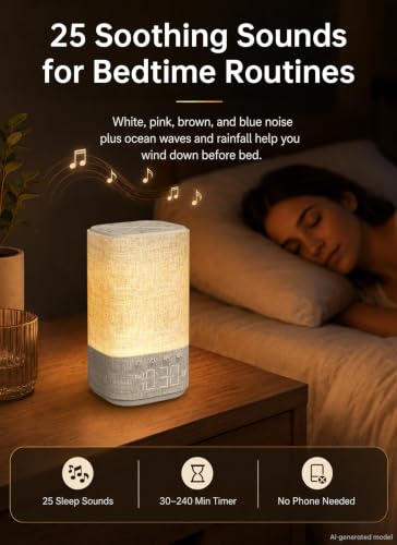 Sunrise Alarm Clock with Sound Machine and Bluetooth for Bedroom
