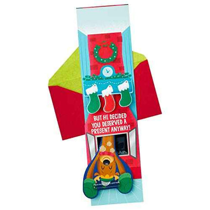 Hallmark Pop Up Funny Christmas Gift Card Holder or Money Holder Card (Naughty List) (5XXH2003)