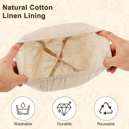 Sourdough Banneton Bread Proofing Basket 9 Inch - 1 Pack, Round Natural Rattan