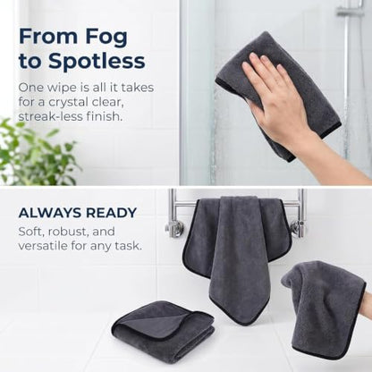 Growalleter XXL Microfiber Window Cleaning Cloth 24x16, Reusable & Absorbent
