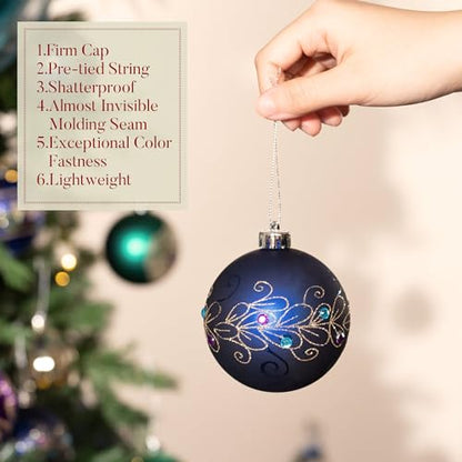 Valery Madelyn Christmas Ball Ornaments Set - Peacock Large Variation