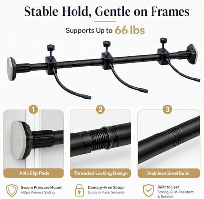 Adjustable Garland Hanger for Front Door 31.5-80.7 Inch No Drill Heavy Duty Support up to 25 lbs