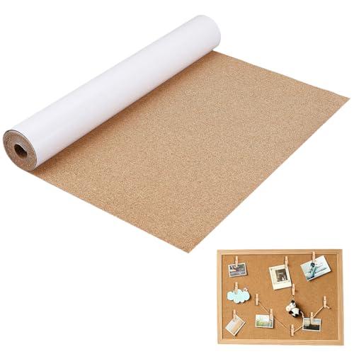 Self-Adhesive Cork Roll Wall Covering 79x16 Inch Natural Tan, 1mm Thick - Variation of THIS listing