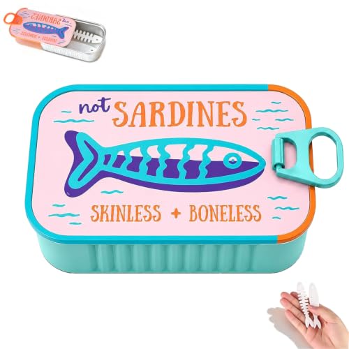 Sardines Jewelry Box Organizer with Fish-Shaped Holders for Rings and Necklaces