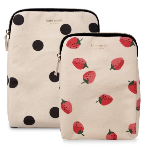 Kate Spade New York Insulated Snack Bag Set - Deco Dot & Strawberries Variation