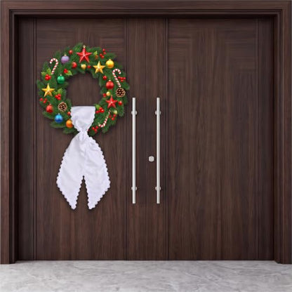 Wreath Sash for Front Door - Ruffle Ribbon for Yard & Decor - Variation 1