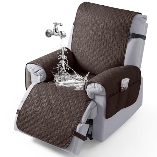 Waterproof Recliner Chair Cover 20 Inch - Chocolate, Slipcover, Anti-Slip