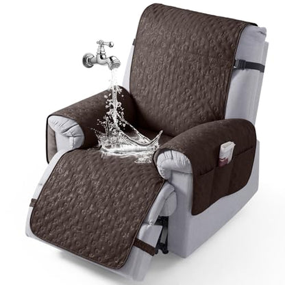 Waterproof Recliner Chair Cover 20 Inch - Chocolate, Slipcover, Anti-Slip