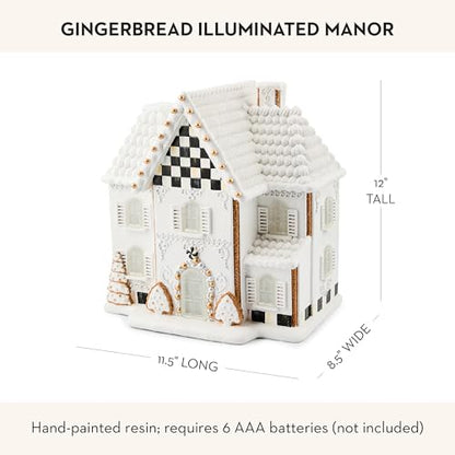 Illuminated Gingerbread House Decor - Christmas Table Centerpiece