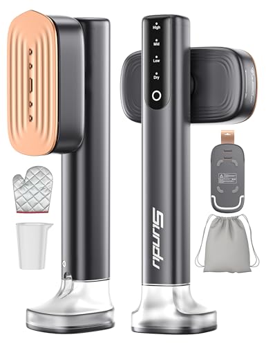 Travel Clothes Steamer with 35g/min Steam for Wrinkle Removal - Obsidian Black