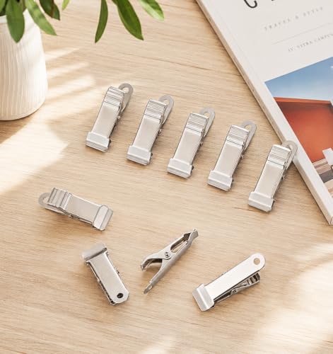 Alligator Clips for Crafts - 20 Stainless Steel Small Metal Clips