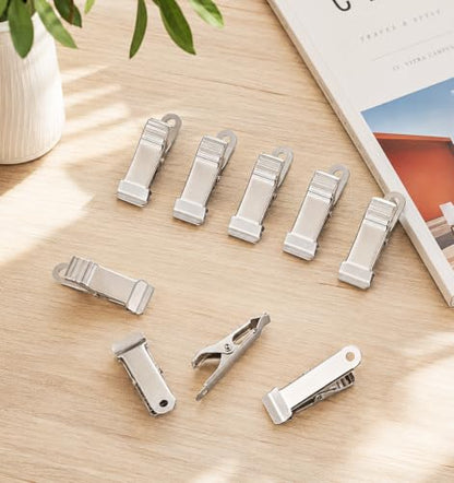 Alligator Clips for Crafts - 20 Stainless Steel Small Metal Clips