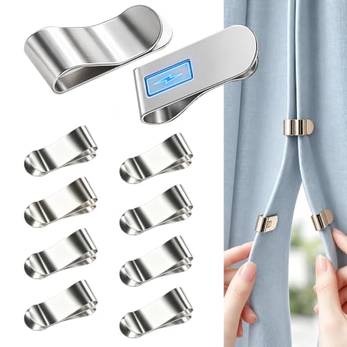 8 Pairs Magnetic Curtain Clips for No-Drill Curtain Holders - Variation of THIS listing