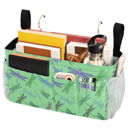 6-Pocket Bedside Caddy with Straps & Hooks for Bed, Sofa, or RV